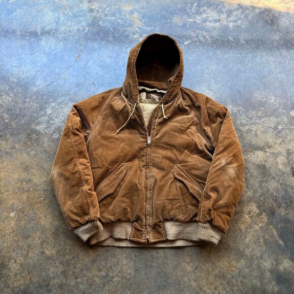 Crazy Rare Vintage Eddie Bauer Corduroy Goose Jacket - Picture 1 of 7